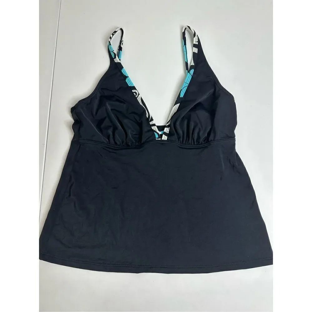 Olympia Tankini Top Black Size 36 UK/ 12 US